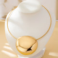 Fashionable Women's Geometric Metal Necklace for Everyday Wear
