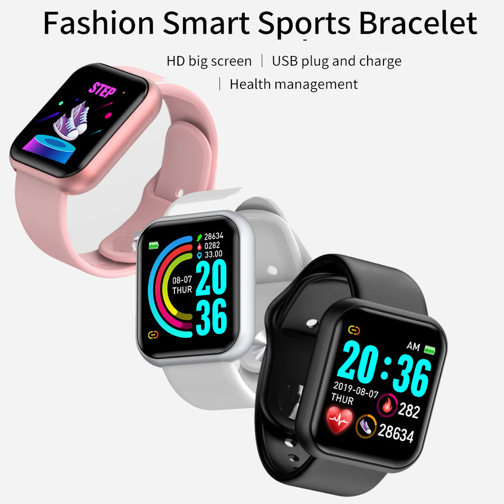 Bluetooth Smart Watch for Fitness and Music with Silicone Band