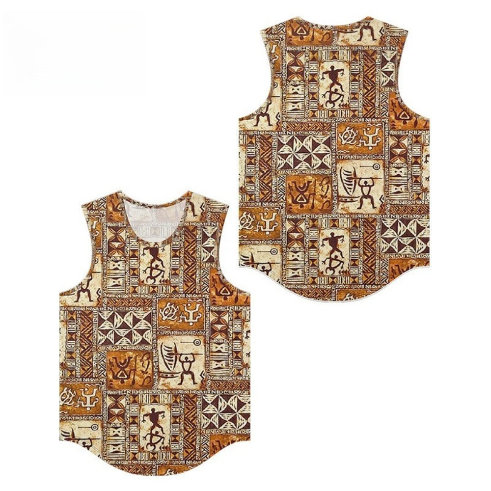 Men's Breathable Polyester Tank Top for Summer Sports