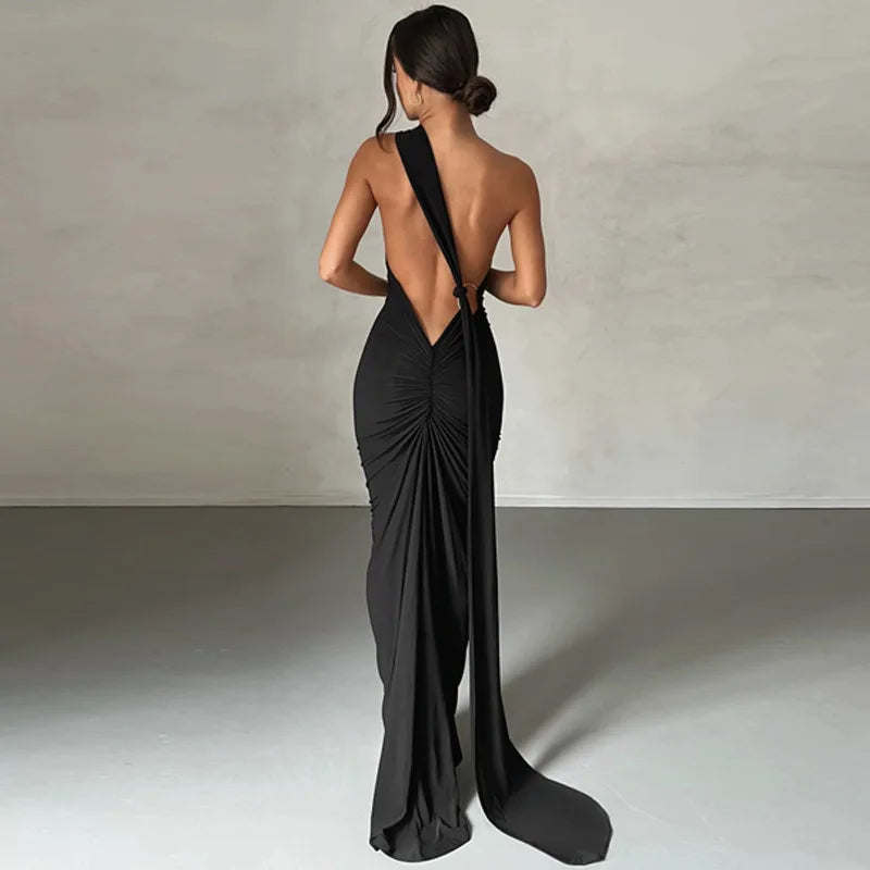 Elegant Backless Maxi Dress for Women by SINOSENSE