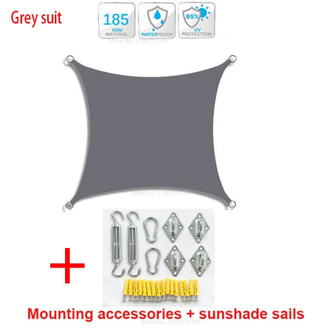 Waterproof Oxford Shade Sail for Outdoor Use, 5x4m