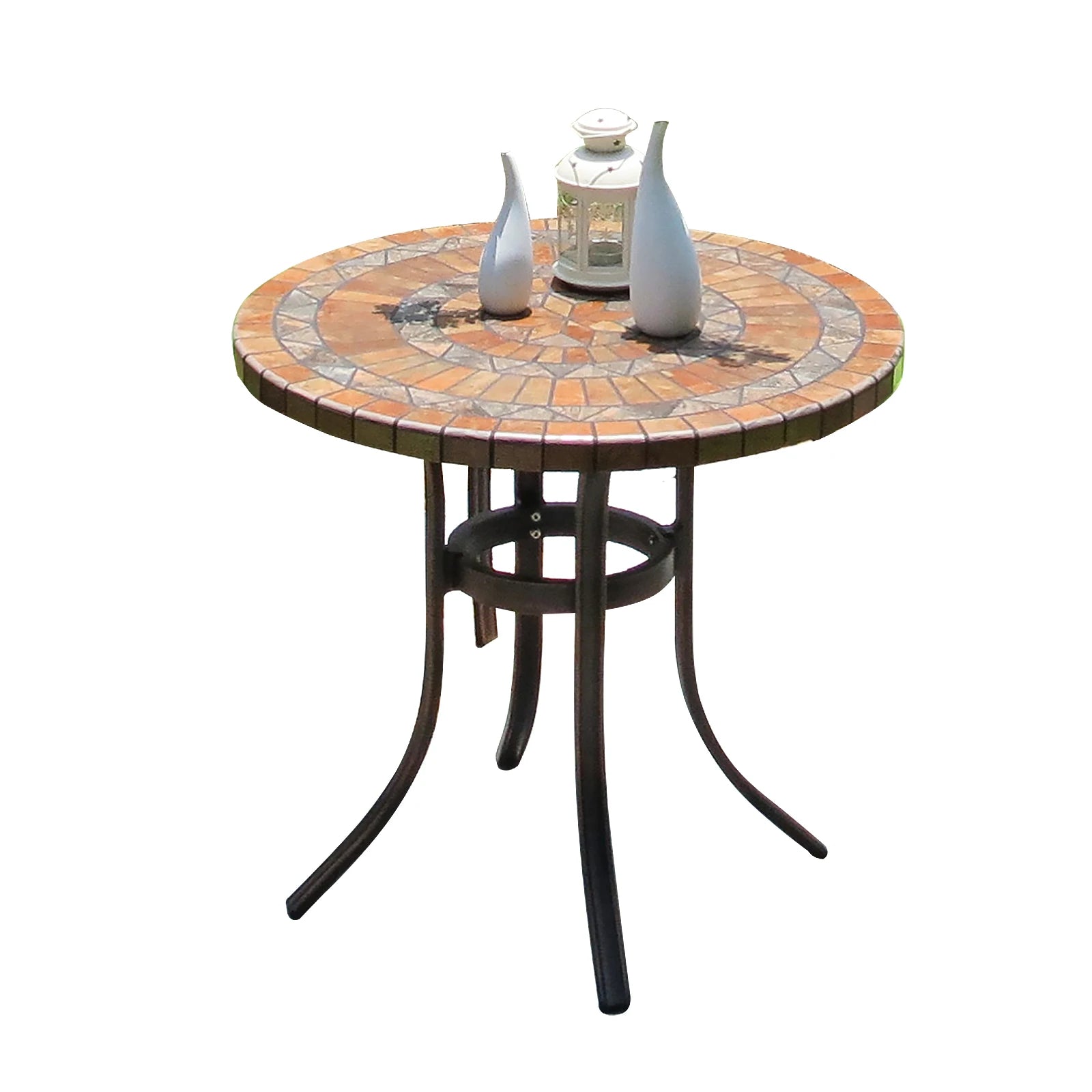 Aluminum Frame Round Bistro Table for Outdoor Dining