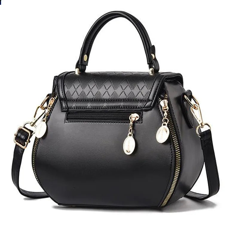 Luxury Genuine Leather Women's Bow Bucket Tote Handbag