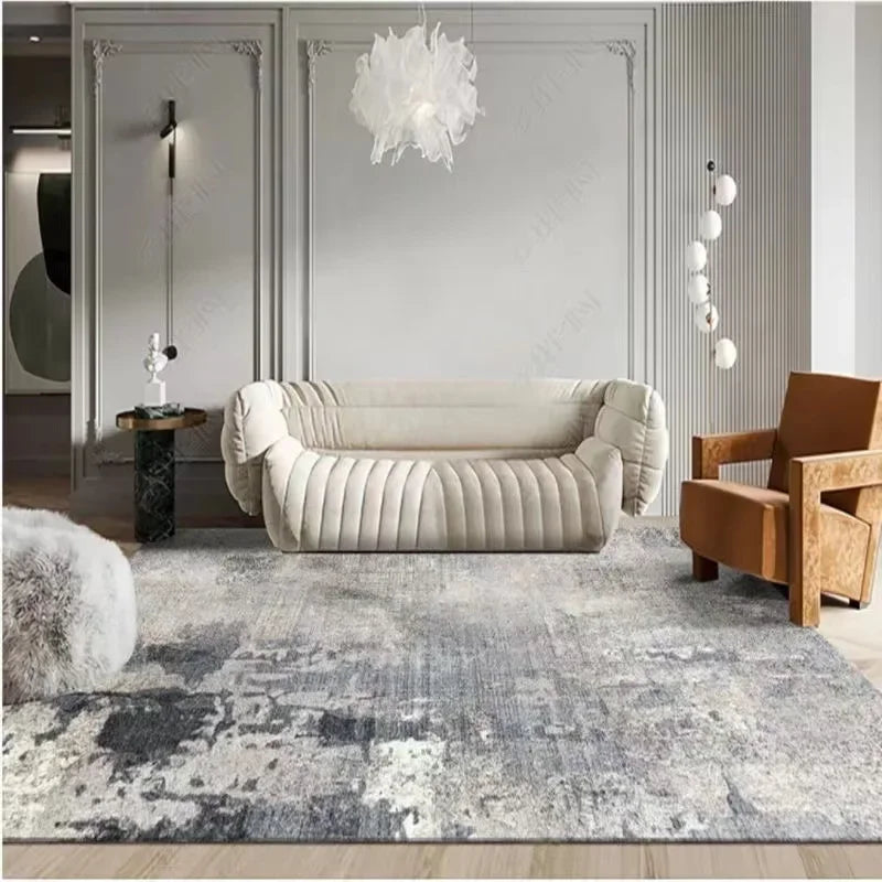 Large Gray Soft Lounge Rug for Modern Living Room and Bedroom