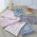 Cozy Plaid Pet Cushion for Dogs and Cats in Coral Velvet