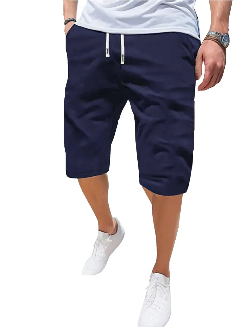 Men's Casual Polyester Sports Shorts for Summer Running