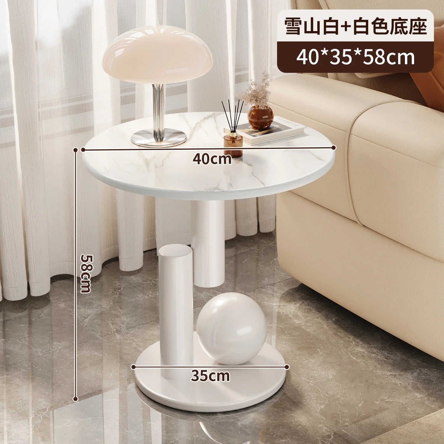 Minimalist Modern Round Coffee Table in Metal by LIUSHADUOLA