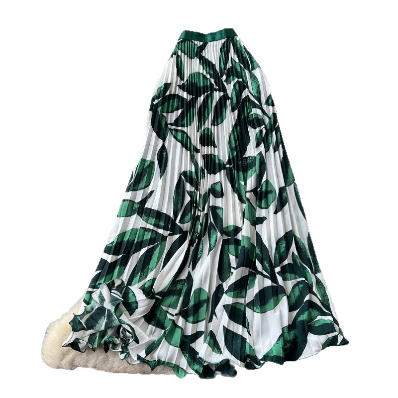 Elegant A-Line Mid Length Skirt for Women in Polyester