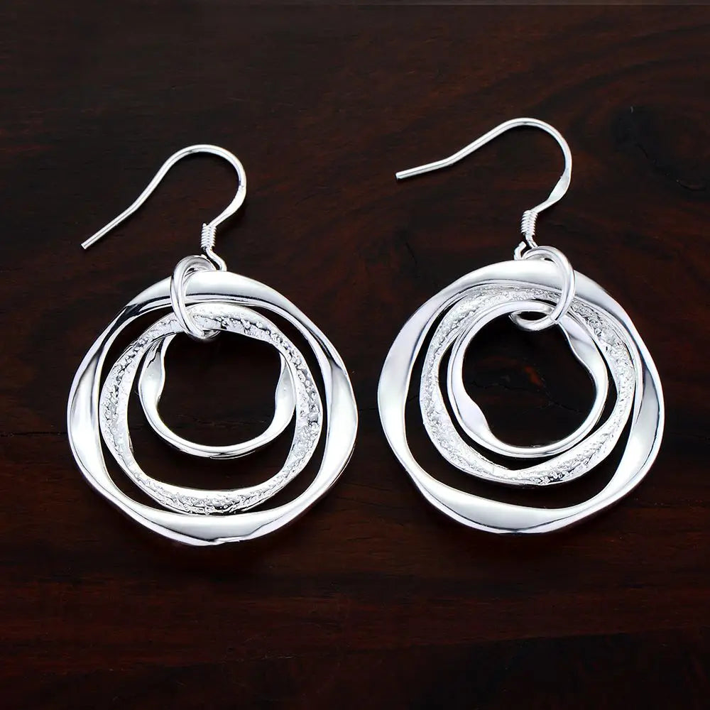 Elegant 925 Sterling Silver Stud Earrings for Women