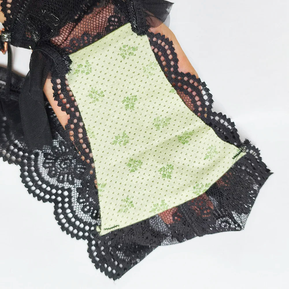 Lace Hollow Buckle Low-Rise T-Back Briefs for Women