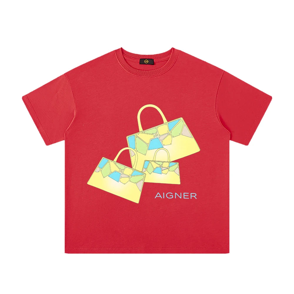 Girls' Cotton Summer T-Shirt with O-Neck Design