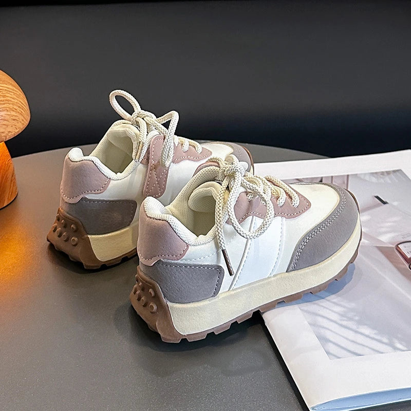 Soft Microfiber Casual Sneakers for Kids 4-6 Years