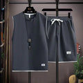 Mesh Quick Drying Casual Gym Vest and Shorts Set for Men 3XL