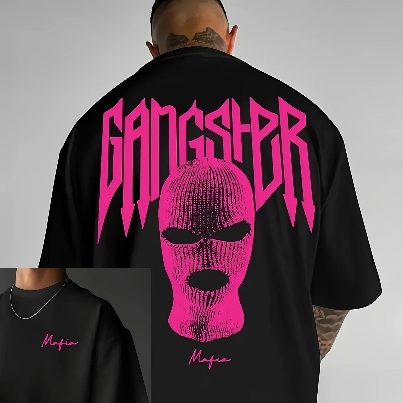 Men's Street Style Round Neck T-shirt, Bold and Interesting Printed T-shirt for Casual Street Wear