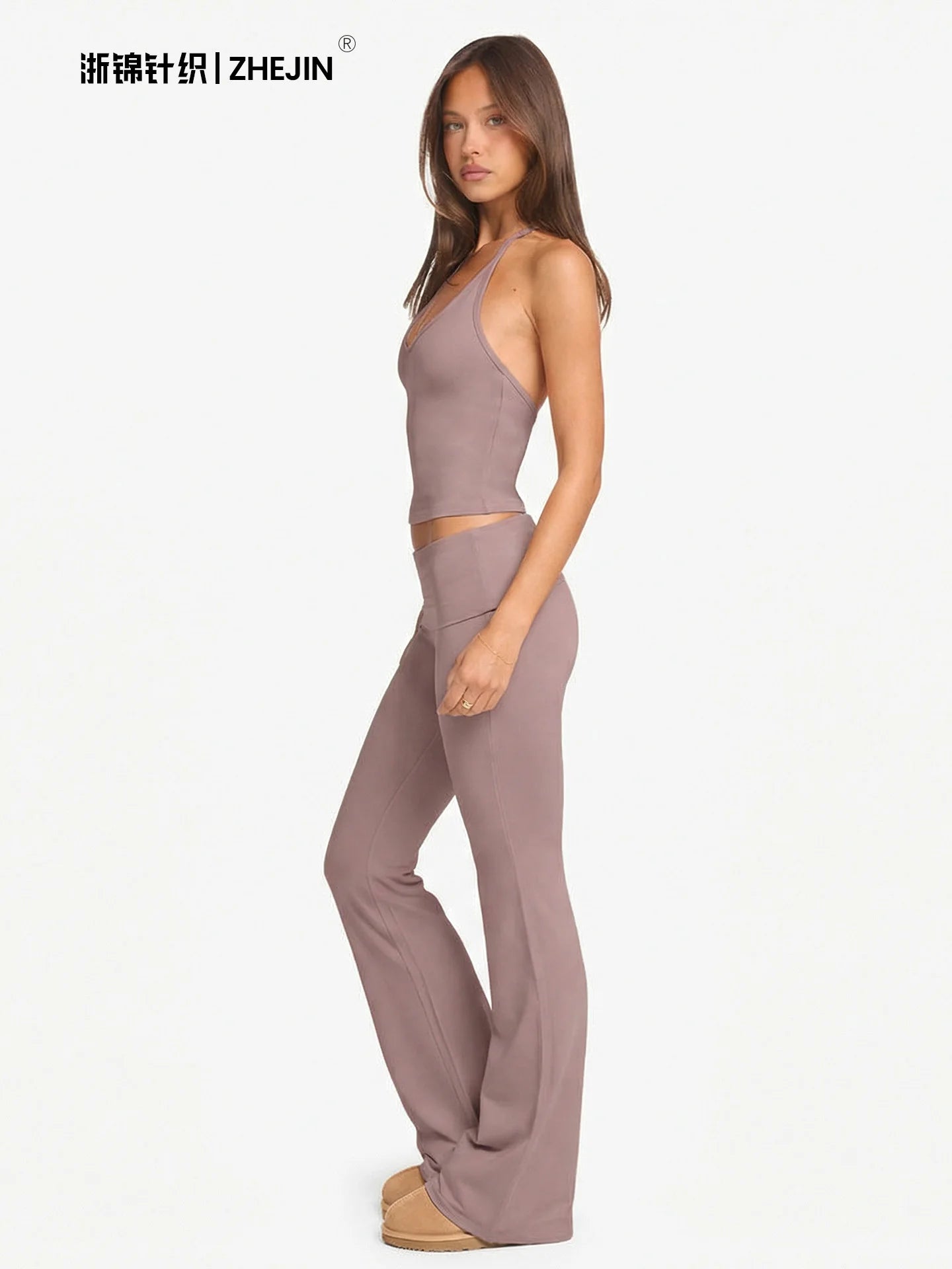 High Waist Flare Pants Yoga Set for Women by MALEY LifeStyle