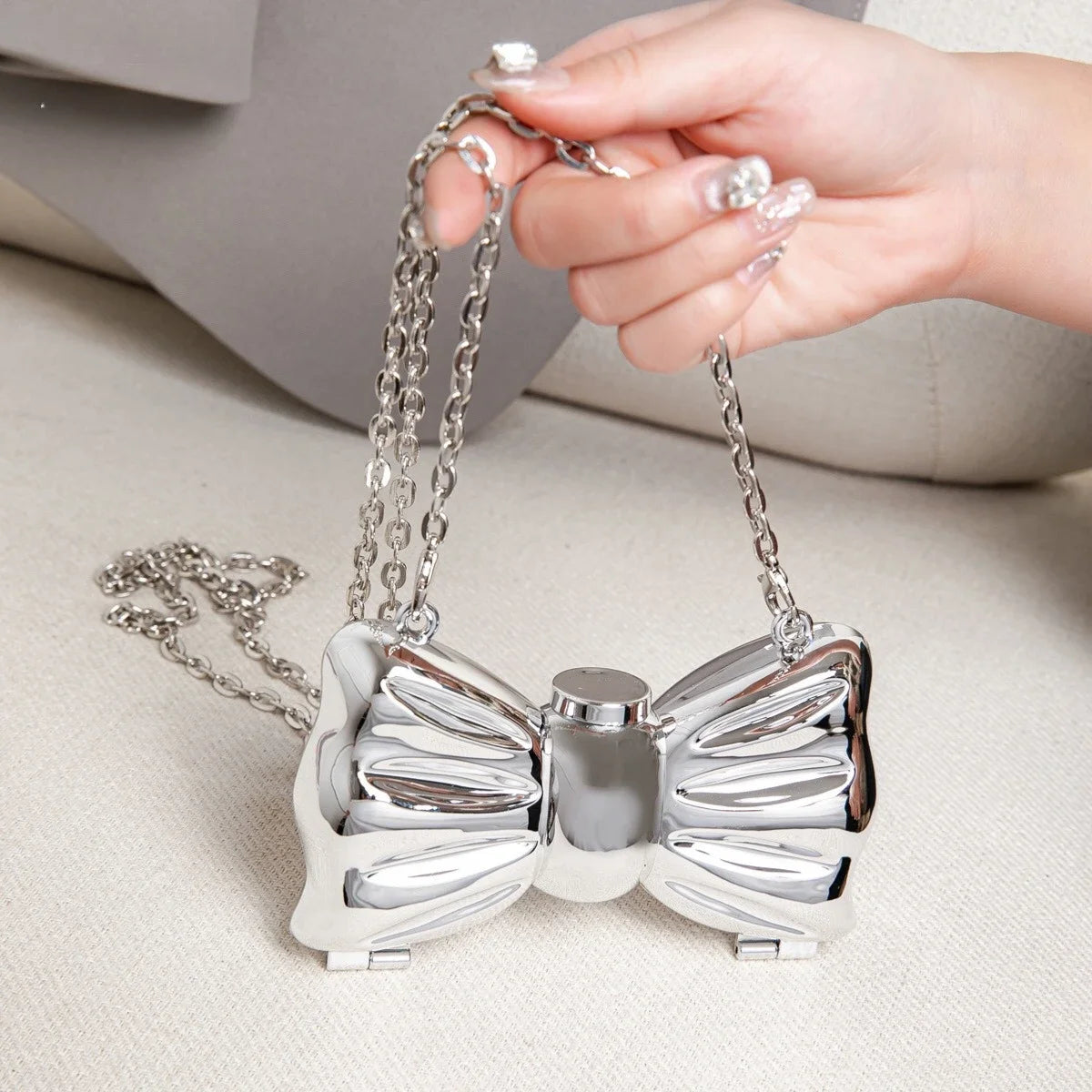 Luxury Acrylic Bow Clutch Bag for Women Evening Events