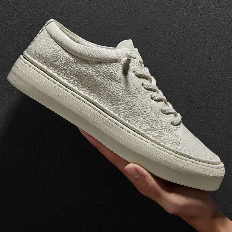 Men's shoes 2025 summer new casual versatile retro breathable men's shoes business board shoes cowhide men's shoes