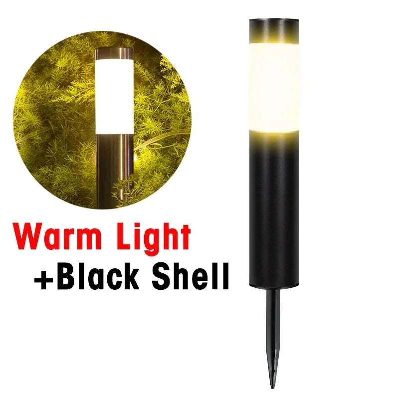 Solar Powered Garden Lights Contemporary Stainless Steel Design