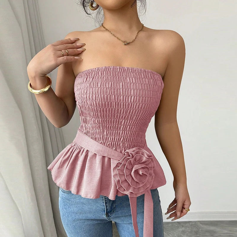 Sleek Knitted Tank Top for Women in Solid Polyester