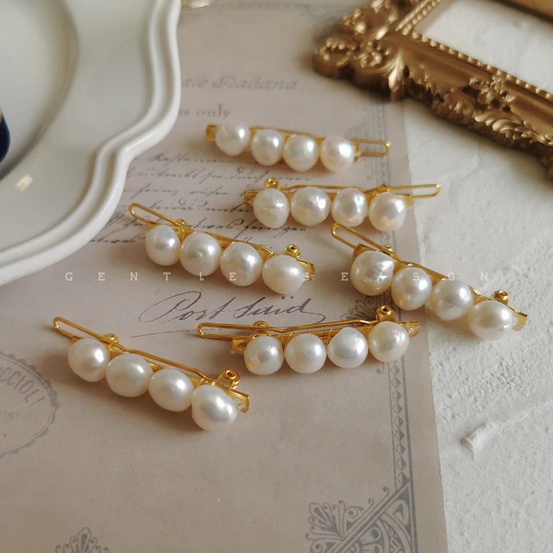 Elegant Freshwater Pearl Hairpins for Women Bridal Accessories