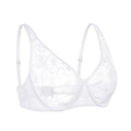 Elegant Plus Size Lace Underwire Bra with Embroidery