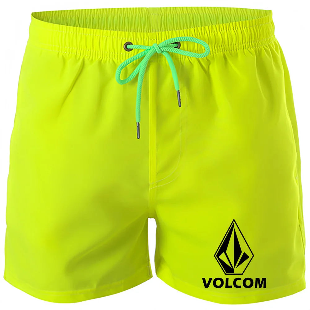 Men's Quick Drying Polyester Beach Shorts with Mesh Lining