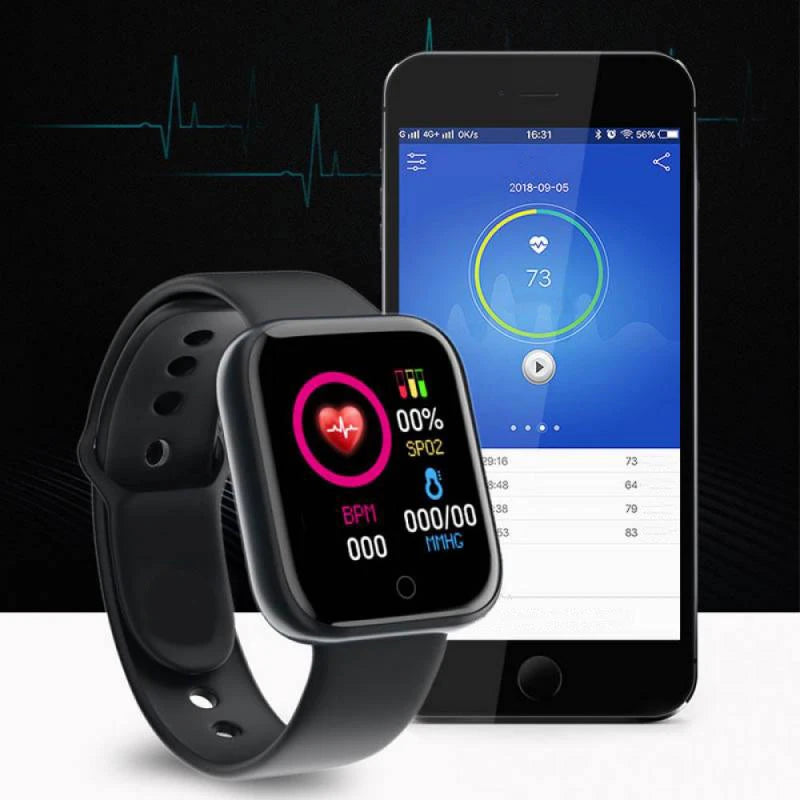 Bluetooth Smart Watch for Fitness and Music with Silicone Band
