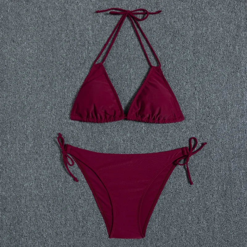 Floral Print Push Up Bikini Set for Women in Polyester Blend