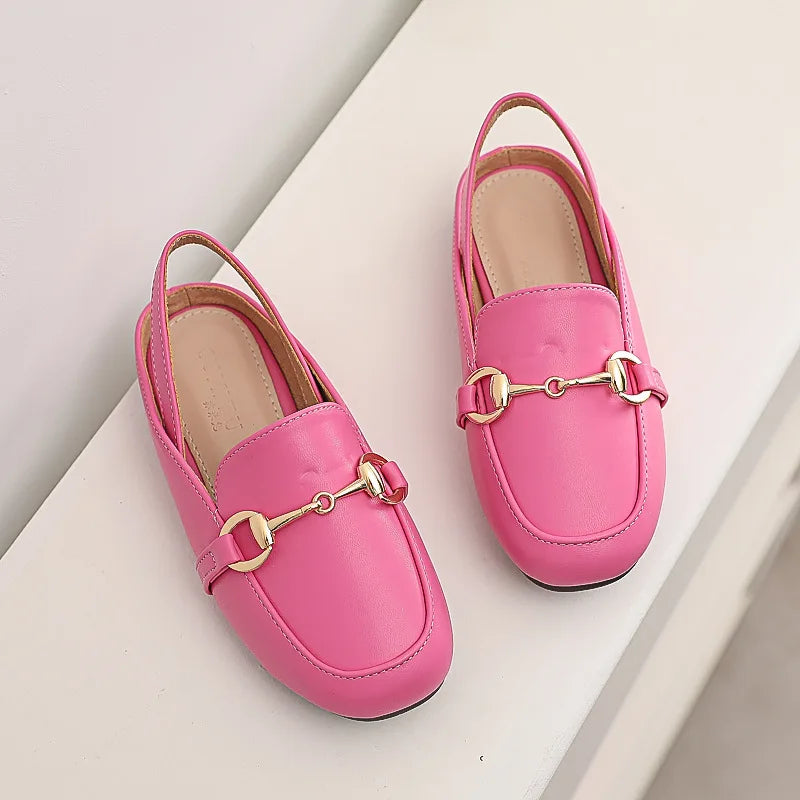 Casual Slip-On Girls Shoes with Breathable PU Material