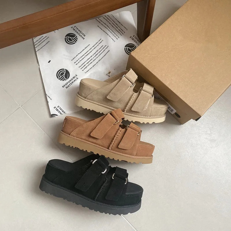 Luxury Genuine Leather Slippers for Women by VBCX