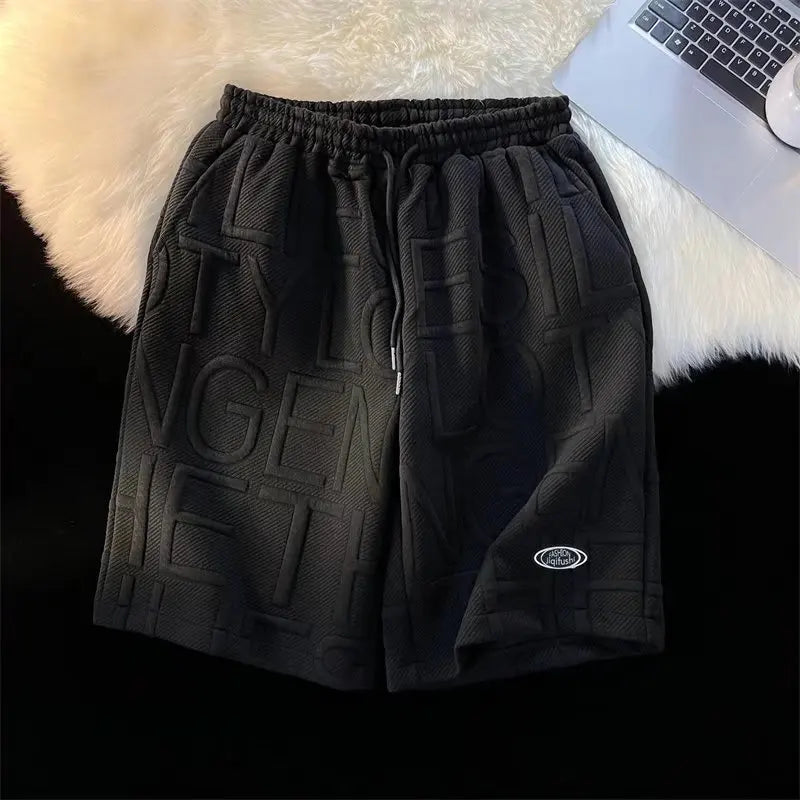 Men's Casual Polyester Shorts for Summer Running and Jogging