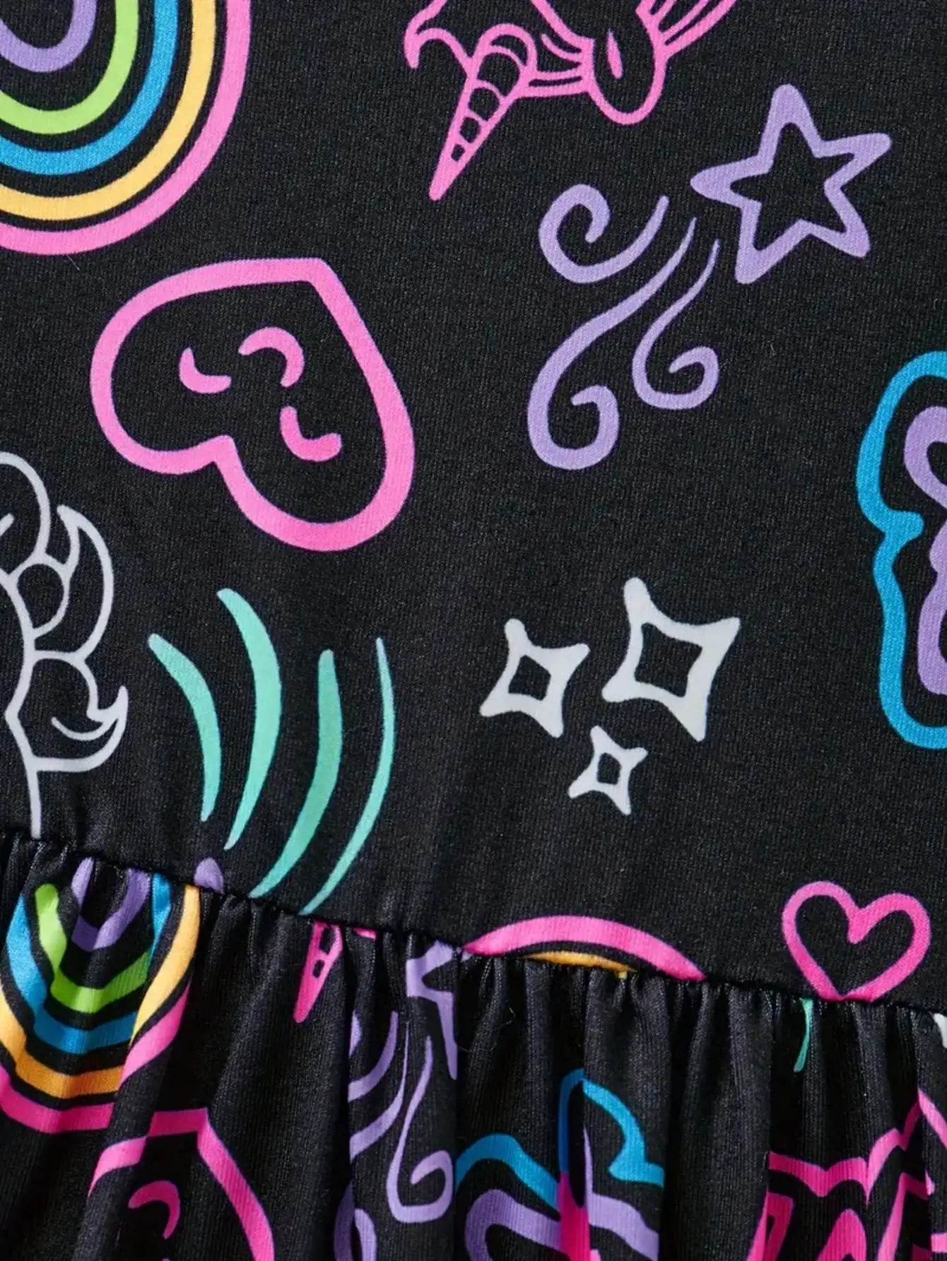 Girls' Luminous A-Line Dress for Parties and Summer Wear