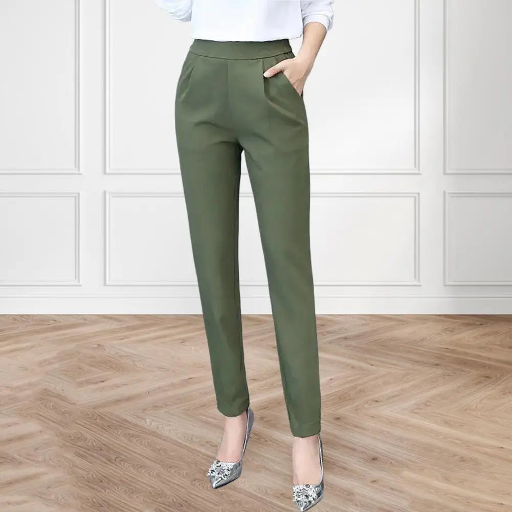 High Waist Polyester Suit Pants for Women by MALEY LifeStyle