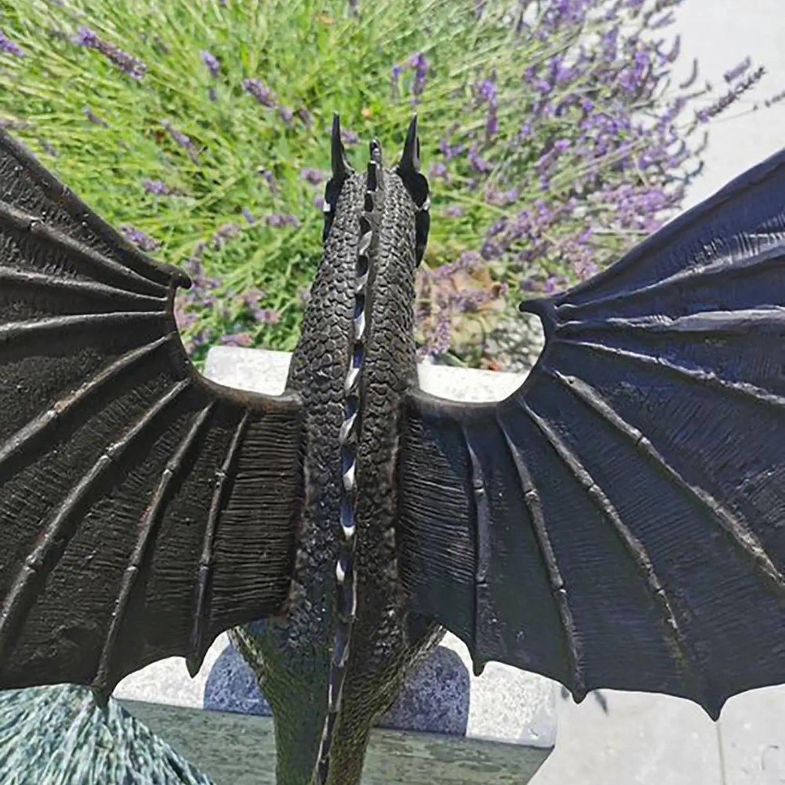 Bronze Resin Fountain Dragon Ornament for Garden Decor
