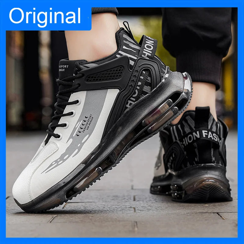 Men's Breathable Leather Sports Shoes for Outdoor Activities
