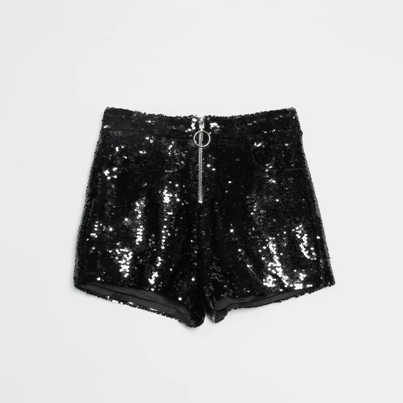 High Waist Sequin Shorts for Women by MALEY LifeStyle