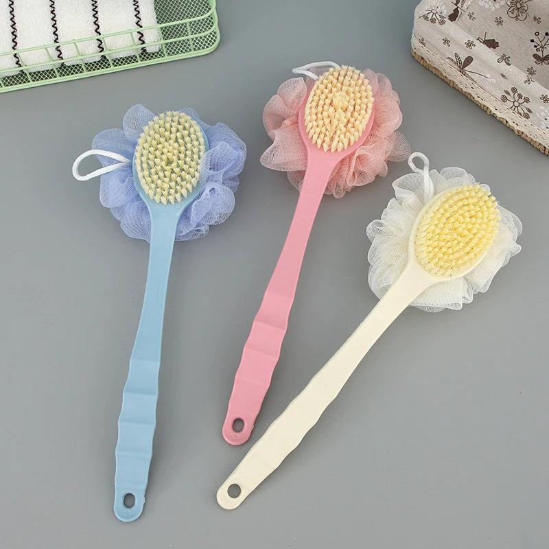 Double-sided Bath Brush with Bath Ball for Universal Cleaning