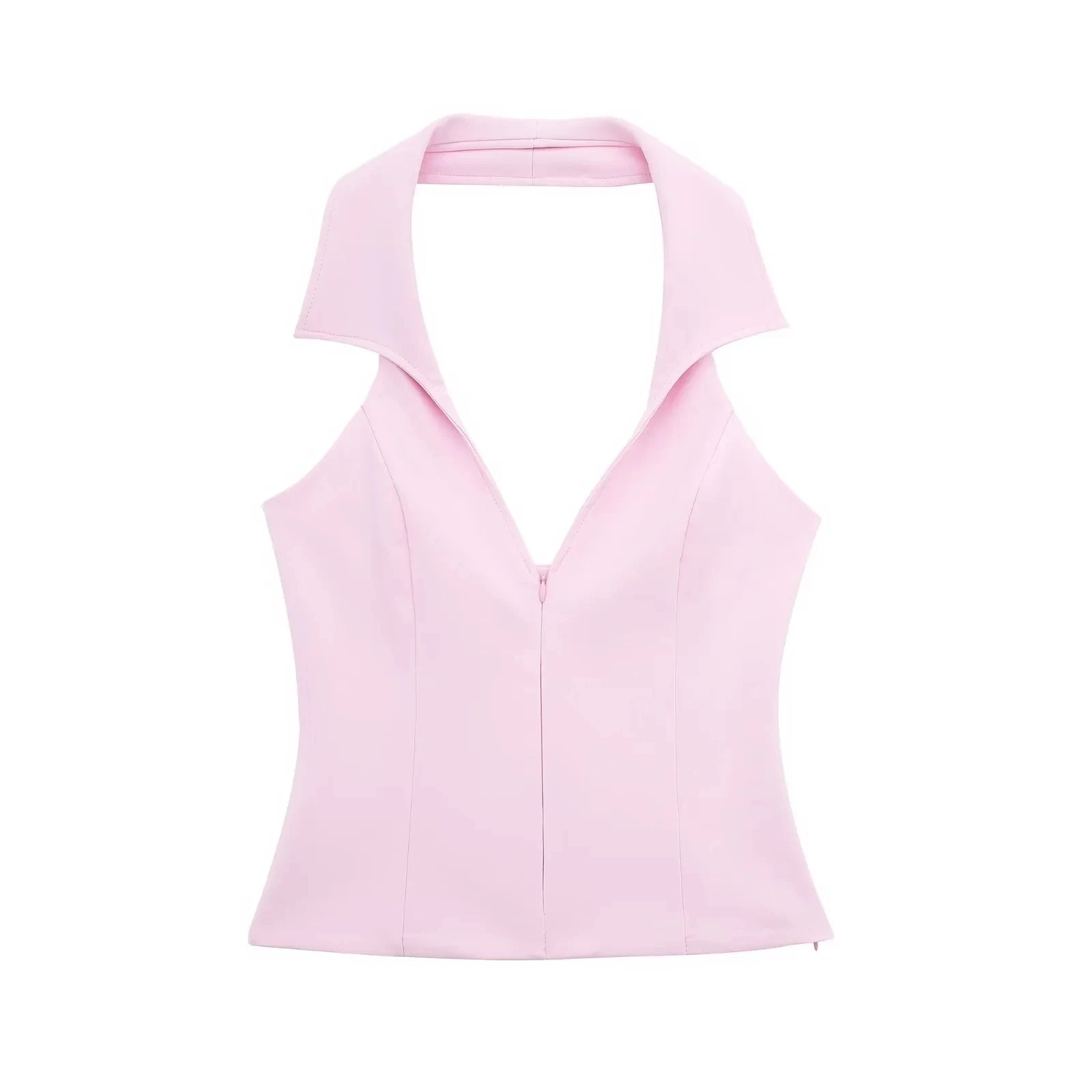 HH Women Chic Halter Backless Top and Shorts Set in Sweet Pink