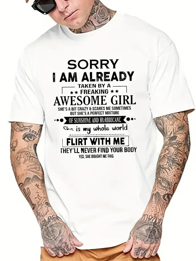 Men's Casual Short-Sleeved Graphic T-Shirt for Streetwear