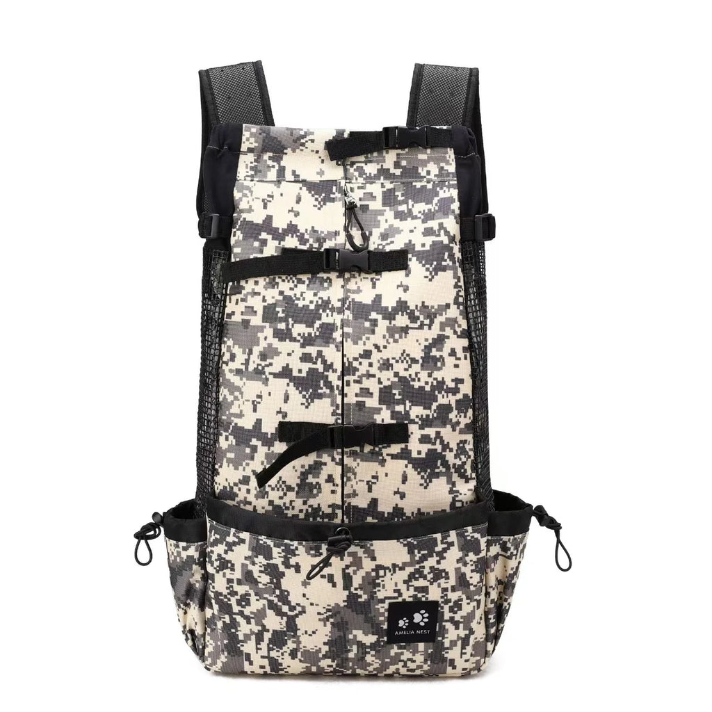 Durable Adjustable Nylon Pet Carrier Backpack for Medium Dogs
