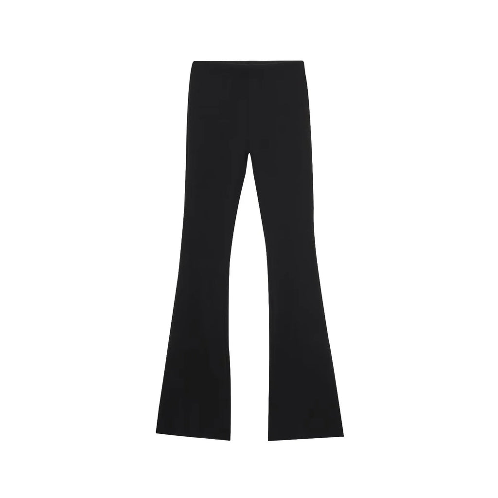 Stylish Sleeveless Top and High Waist Flare Trousers Set