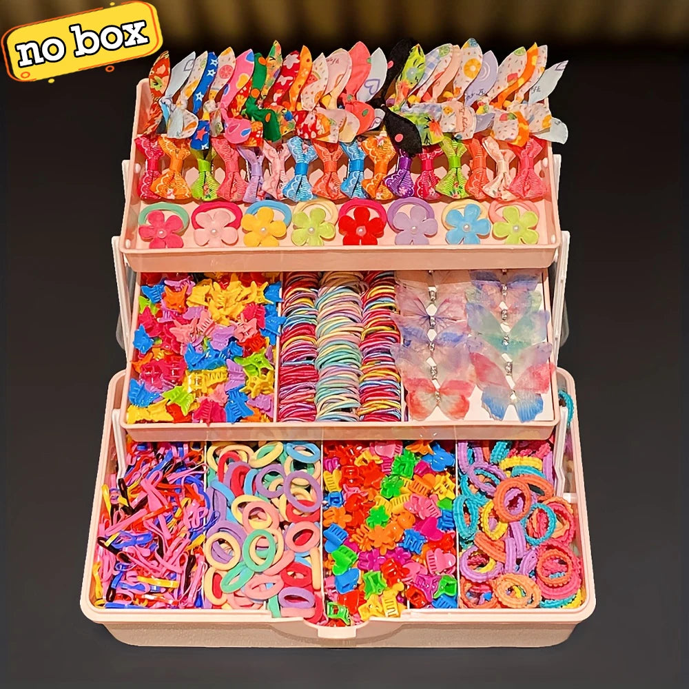 555pcs Colorful Butterfly Hair Accessories Set for Girls
