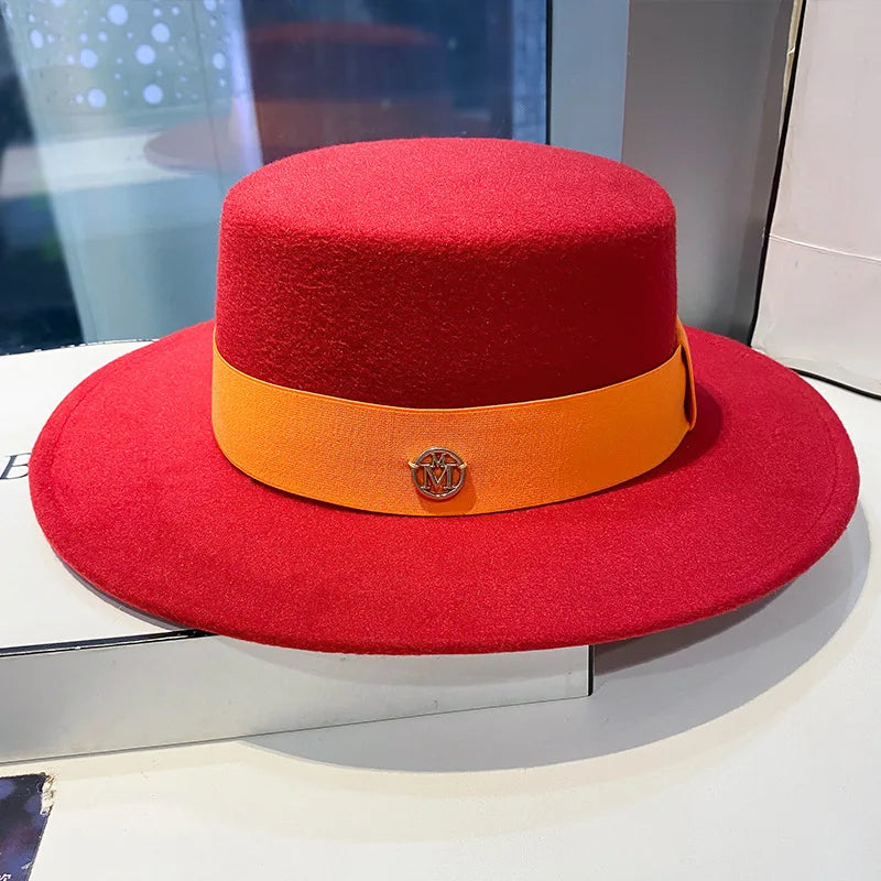 Elegant Women's Fedora Hat with Ribbon for Spring and Autumn