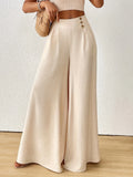 Plus-Size High-Waisted Drapey Wide-Leg Pants for Women