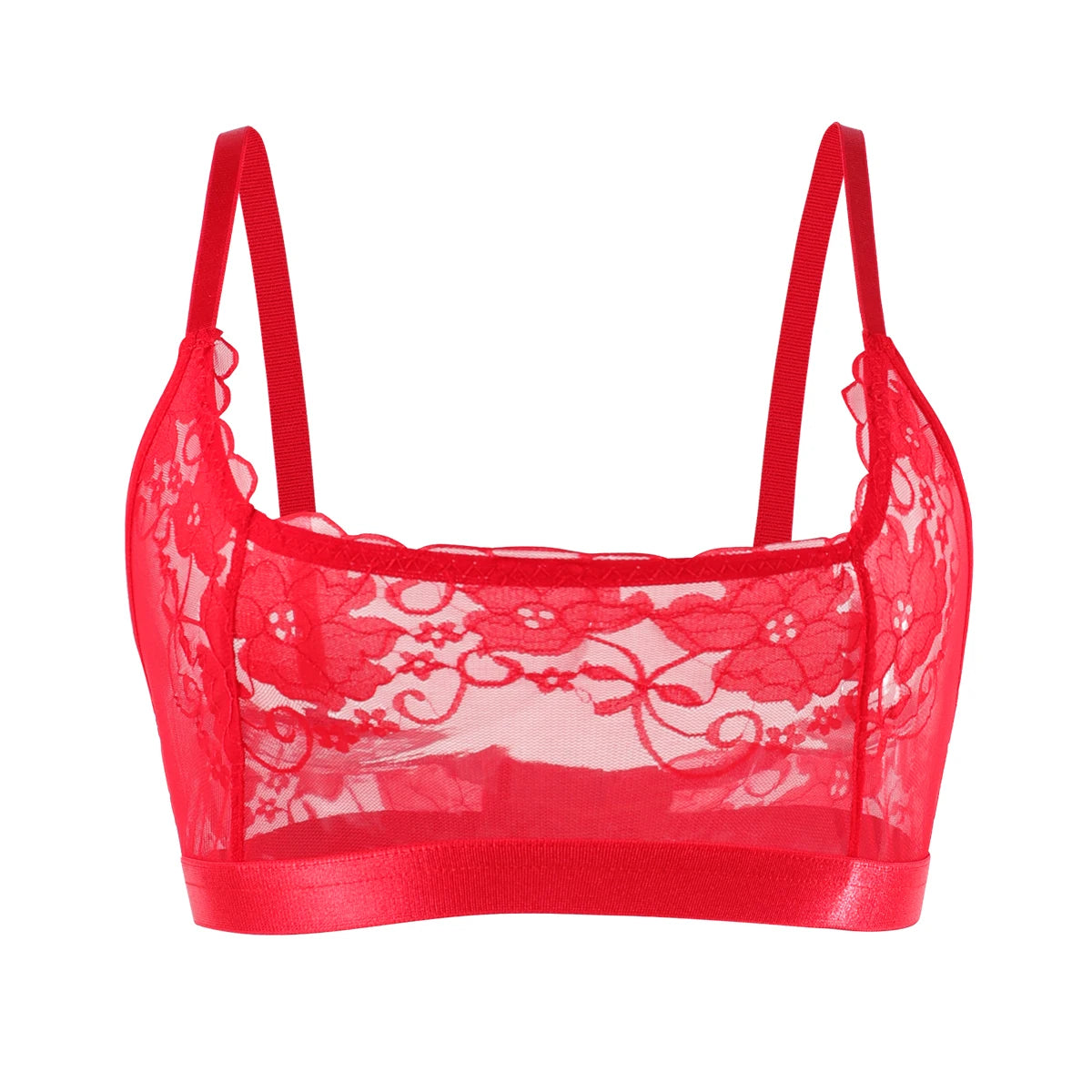 Elegant Floral Lace Wire-Free Bra for Women