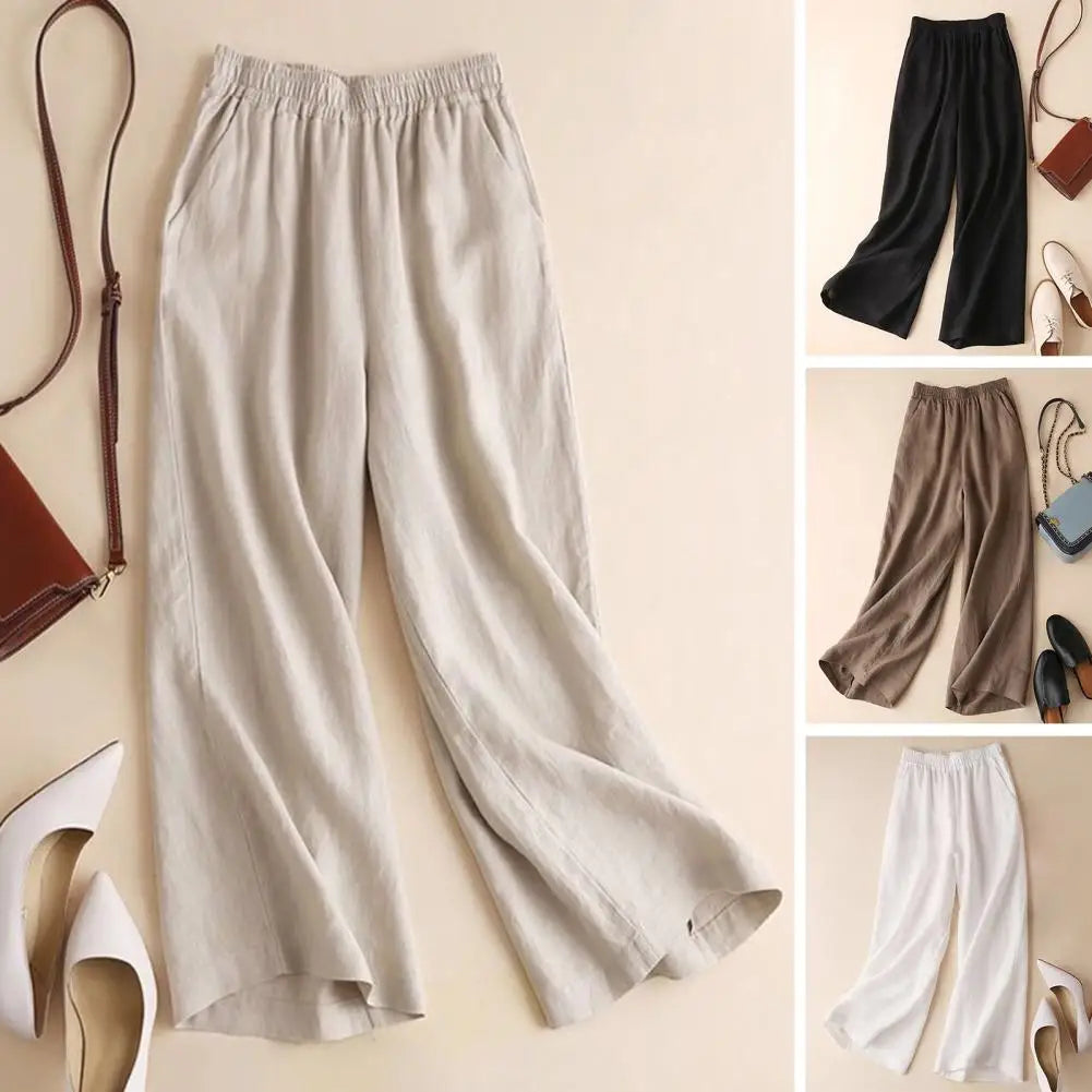 Lightweight Cotton Linen Summer Pants for Women