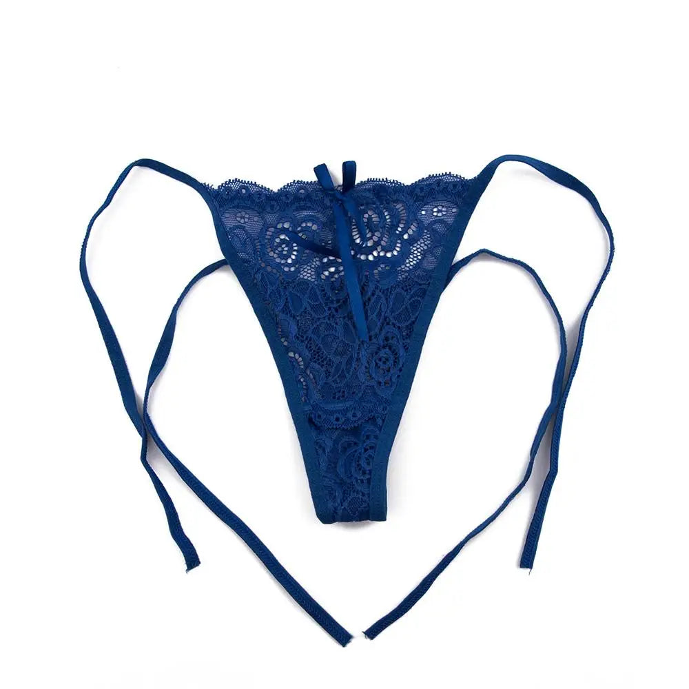 Women's Lace Floral Low Waist G-String Knickers