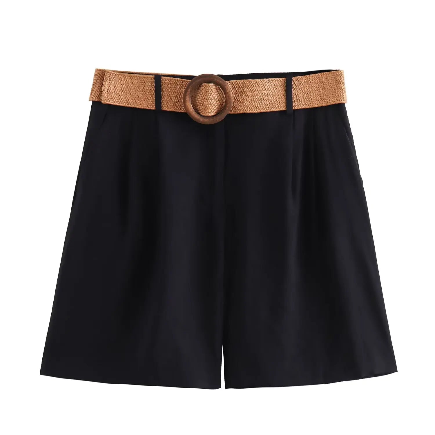 Y2K High Waist Baggy Shorts for Women with Belt