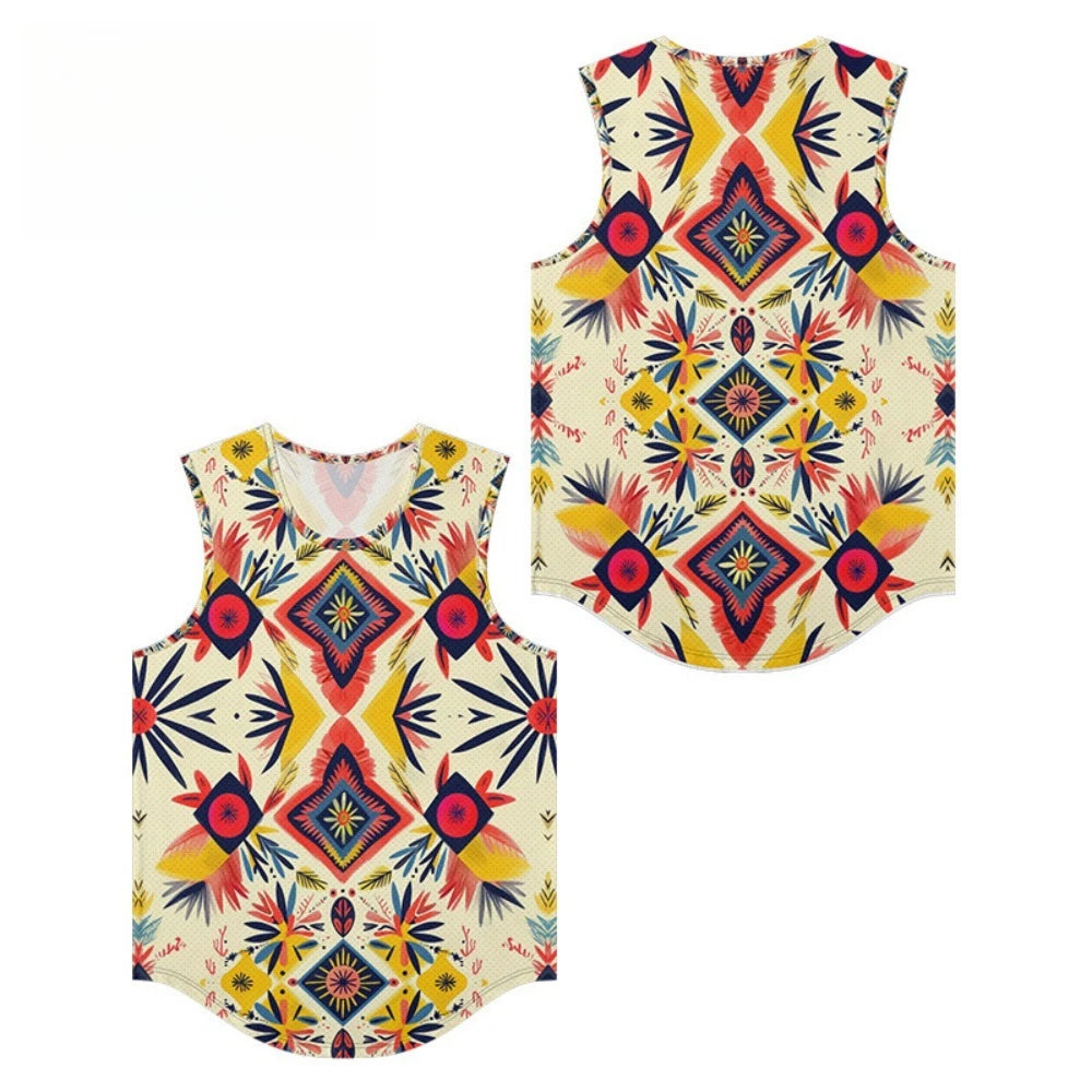 Men's Breathable Polyester Tank Top for Summer Sports
