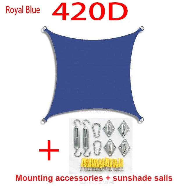 Waterproof Oxford Shade Sail for Outdoor Use, 5x4m